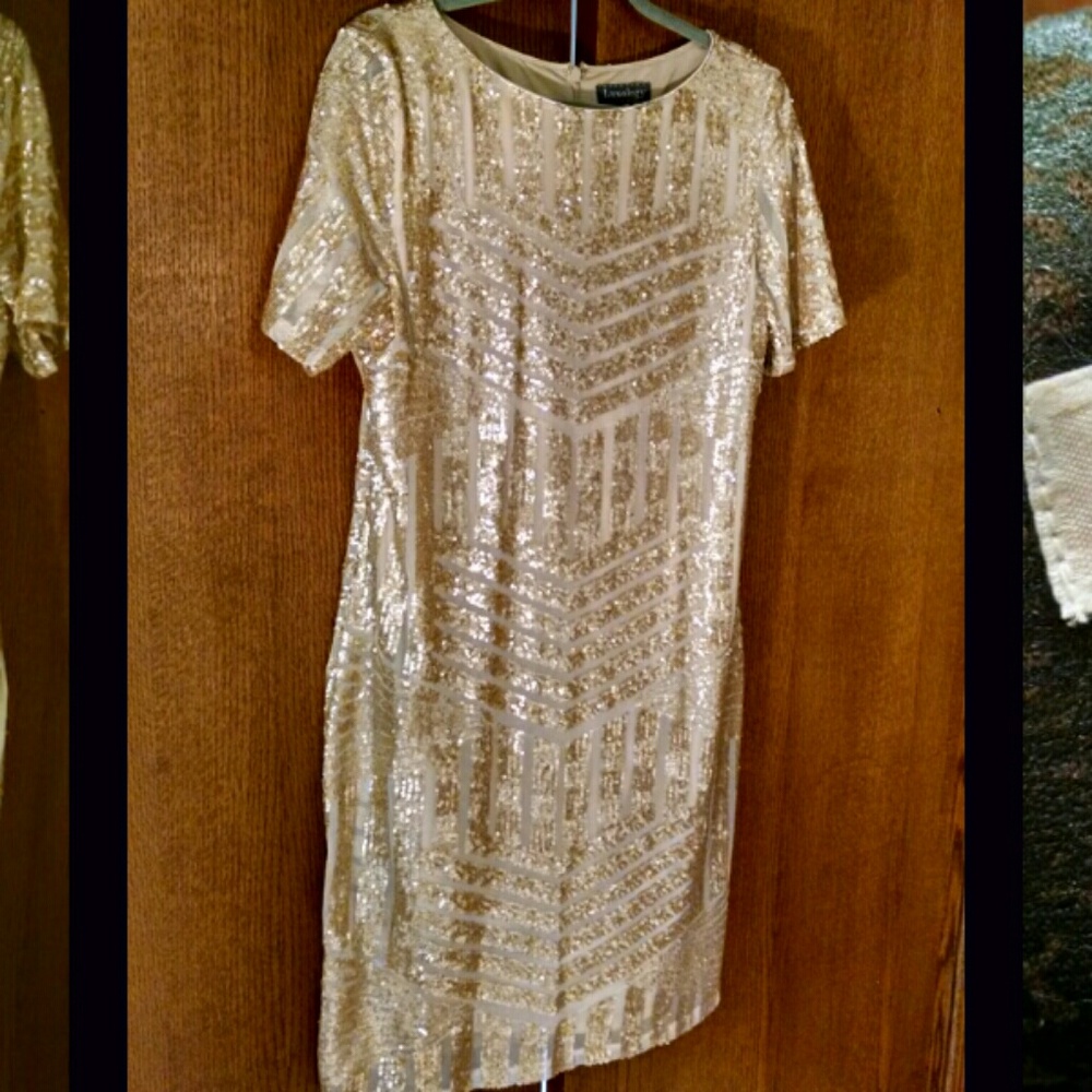 Gold Sequin Dress